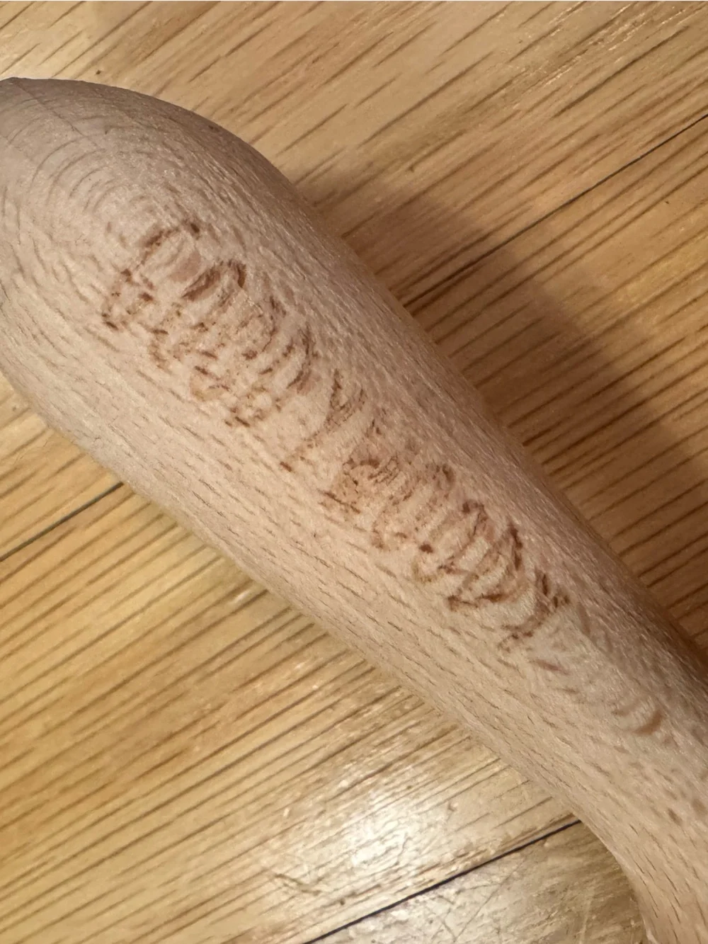 Goody Woody Embossed Wooden Rolling Pin - Decorative Floral Pattern